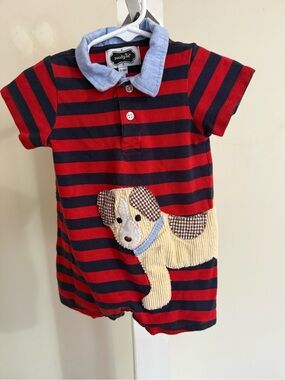 Mud Pie Dog Polo Romper